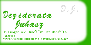 deziderata juhasz business card